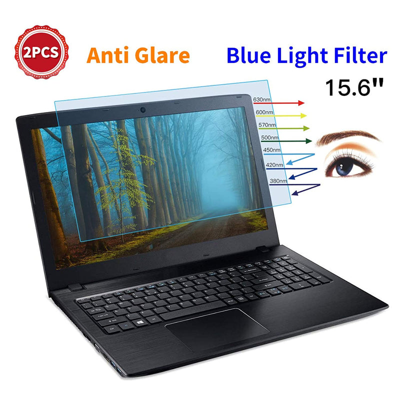 2 Pack 15 6 Anti Glare Screen Protector Blue Light Filter Eye Protection Blue Light Blocking Anti Glare Computer Screen Cover For 15 6 With 16 9 Aspect Ratio Laptopsize Not Include The Bezel