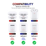 Military Airpods Case Cover Designed For Airpods 2 1 Full Body Protective Vanguard Armor Series Airpod Case With Keychain For Airpods Wireless Charging Case Black Front Led Visible