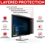 Sightpro 20 Inch Computer Privacy Screen Filter For 16 9 Widescreen Monitor Privacy And Anti Glare Protector