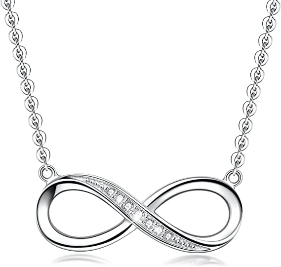 Womens Beautiful Infinity Style Pendant Necklace