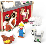 Sorting Barn Toy With Flip Up Roof And Handle