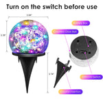Colored Cracked Glass Solar Globe Lights