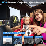 Usb 5V Car Seat Fans For Backseat