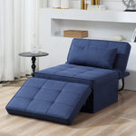 Modern Convertible Chair Adjustable Backrest Sleeper Couch Bed For Living Room