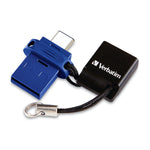 Verbatim 64Gb Store N Go Dual Usb Flash Drive For Usb C Devices Blue Model 99155