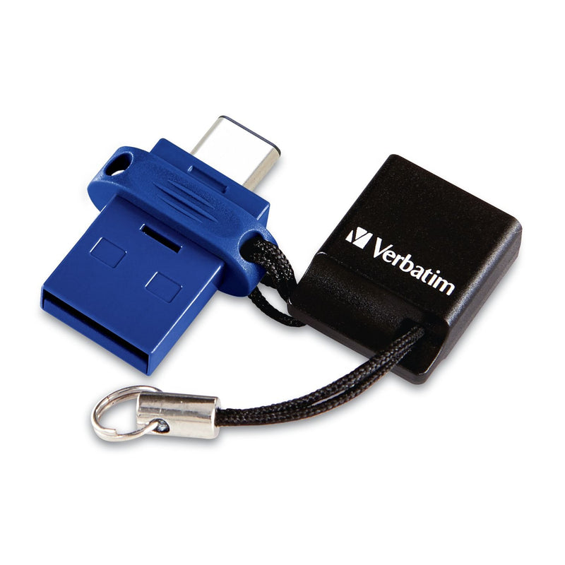 Verbatim 64Gb Store N Go Dual Usb Flash Drive For Usb C Devices Blue Model 99155