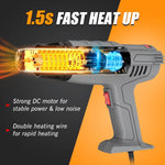Heat Gun Variable Temperature Settings With 4 Nozzels