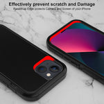Jiunai For Iphone 13 Mini Case Dual Layer Shockproof Strong Protective Armor Outdoor Hybrid Sports Rugged Heavy Duty Tough Matte Bumper Rubber Cover Phone Case For Iphone 13 Mini 5 4 5G 2021 Black