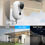 Security Camera Outdoor 1080P Hd Wireless Rechargeable Battery Powered Wifi Home Surveillance Camera With Waterproof Night Vision Motion Detection 2 Way Audio And Sd Storage