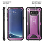 Youmaker Kickstand Case For Galaxy S8 Plus Full Body With Built In Screen Protector Heavy Duty Protection Shockproof Rugged Cover For Samsung Galaxy S8 Plus 2017 6 2 Inch Purple Black