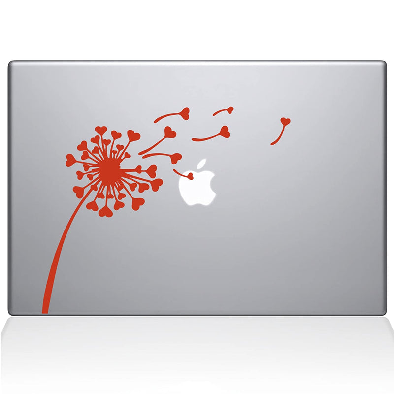 The Decal Guru 2045 Mac 13X P Dandelion Hearts Decal Vinyl Sticker 13 Macbook Pro 2016 Newer Orange