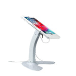 Cta Digital Dual Security Kiosk Stand With Locking Case And Cable For Ipad 10 2 Inch 7Th 8Th Gen Ipad Air 3 2019 And Ipad Pro 10 5 White