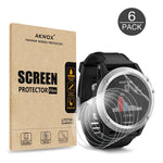 6 Pack Screen Protector For Garmin Descent Mk1 Akwox Full Coverage Anti Bubble Screen Protective Film For Garmin Descent Mk1