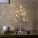 Birch Tree Battery Powered Warm White Led