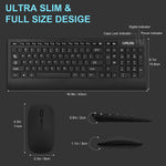 Rechargeable Wireless Keyboard And Mouse Combo 2 4Ghz Usb Ergonomic Full Size Wireless Keyboard With Numeric Keyboard For Computer Pc Laptop Desktop Windows Mac Notebook