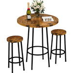 Modern Round Bar Table And Stools For Kitchen Counter