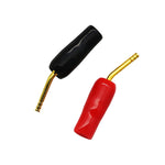 Cerrxian Gold Plated 2Mm Banana Plug Screw Type Audio Speaker Cable Connector Adapterblack Red 10 Pack