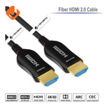 Fiber Optic Hdmi Cable Hdmi 2 0 Ultra Slim Cable Supporting Hdcp 2 2 18Gbps 4 4 4 Hdr10 50 Ft 15 M Jtech Fcab50