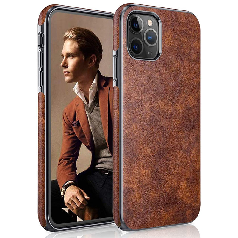 Iphone 11 Pro Max Case Thin Slim Leather Luxury Business Pu Soft Non Slip Grip Full Body Shockproof Protective Phone Cover Cases For Apple Iphone 11 Pro Max 2019 6 5 Inch Vintage Brown