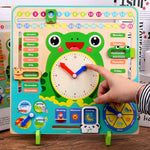 Kids Learning Clock Montessori Toys Preschool Educational Learning Toy Weather Season Time Toys Gifts For S Boys And Girls 3 Year Olds