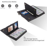 Pixel 7 Pro Case Wallet With 8 Card Slots Kickstand Wrist Strap