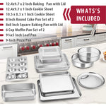 12 Piece Of Stainless Steel Bakeware Sets