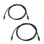 Oiyagai 2pcs Optical Toslink to Mini Toslink Jack Digital Audio Cable SPDIF OD 4.0 (1M / 3.2FT)