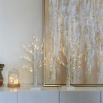 Birch Tree Battery Powered Warm White Led