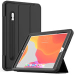 Ipad 7Th Generation Case Ipad 10 2 2019 Case Dteck Magnetic Stand Smart Auto Wake Sleep Hybrid Shockproof Case With Pencil Holder Protective Cover For Apple Ipad 10 2 2019 Release 7Th Gen Black