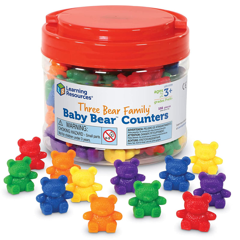 Baby Bear Counters 102 Pieces Ages 3 Grades Pre K Toddler Learning Toys Counters For Kids Math Games For Toddlers