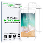 Amfilm Screen Protector For Iphone Se 2020 8 7 6S 6 3 Pack Hd Clear Flex Film Case Friendly