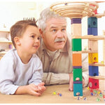 Quadrilla Wooden Marble Run Construction Vertigo Quality Time Playing Together Wooden Safe Play Smart Play For Smart Families Multicolor
