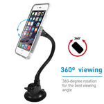 Macally Magnetic Phone Car Mount Windshield Phone Holder For Car With 12 Long Arm Suction Cup Super Strong Magnet For All Smartphones Iphones Samsung Etc Flexible Car Phone Mount Magnetic