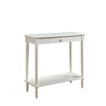 Convenience Concepts French Country Hall Table With Drawer And Shelf White