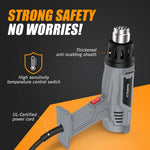 Heat Gun Variable Temperature Settings With 4 Nozzels