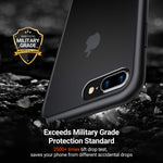 Shockproof Iphone 8 Plus Case Iphone 7 Plus Case Military Grade Drop Protection Upgraded Materials Ultimate Delicate Touch And Translucent Matte Protective Case Black