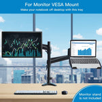 Laptop Tray Steel Notebook Holder For Monitor Vesa Mount Stand Fits Vesa 100X100 Mm Mounting Holes 22Lbs Capacity With Vented Cooling Platform