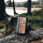Woodcessories Case Compatible With Iphone 6 6S Of Real Wood Ecoflip Case Walnut Black