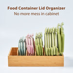 Kitchen Cabinet Organizer For Food Storage Container Lids With Adjustable Dividers
