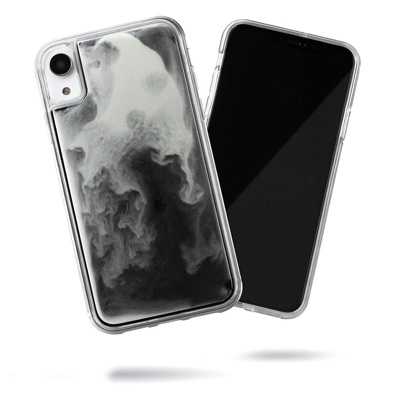 Flowing Neon Sand Liquid Iphone Xr Case 2018 6 1 Full Body Protection With Raised Bezel Hi Contrast Black N White