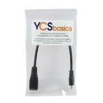 Ycs Basics Black 6 Inch Cellphone Tablet Usb Micro Male To Female Sync Charging Extension Cable