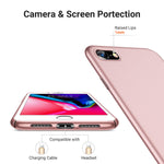 Slim Fit Designed For Iphone Se 2020 Case Iphone 7 Case Iphone 8 Case Full Protective Anti Scratch Phone Case Compatible With Iphone Se Case 2Nd Iphone 7 8 Rose Gold