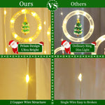 Christmas Window Ring String Lights With Ornament Toys