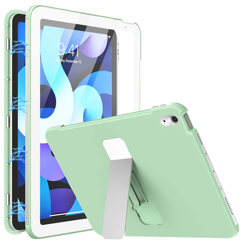 Case Fit Ipad Air 4Th Generation Ipad Air 4 Case 10 9 Inch Built In Screen Protector Full Body Shockproof Cover Magnetic Adsorption Case With Foldable Kicstand Green