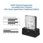 Ssk Usb 3 0 To Sata External Hard Drive Docking Station Enclosure Adapter For 2 5 3 5 Inch Hdd Ssd Sata Super Speed Up To 5Gbps Support Uasp No Drivers Needed16Tb Supports