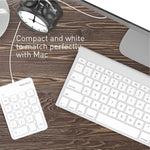 Macally Wired Usb Number Pad Compatible With Windows Pc And Mac Plug And Play 18 Key Slim Usb Numeric Keypad With 5Ft Cable Perfect Add On To Laptops White Numkey