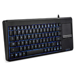 Perixx Periboard 315H Wired Usb Backlit Keyboard With Touchpad And 2 Usb Ports Black