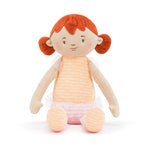 Strong Beautiful Redhead Girl 14 Inch Fabric Stuffed Doll Toy
