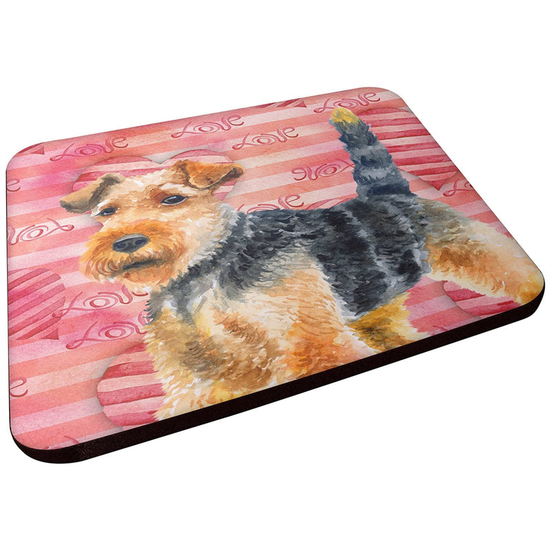 Carolines Treasures Welsh Terrier Love Decorative Coasters Multicolor