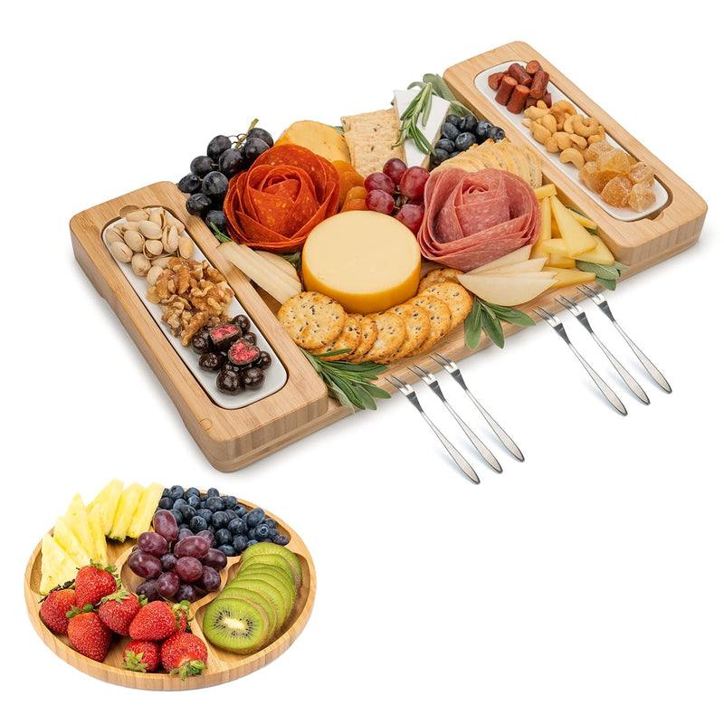 Large Charcuterie Board Set Wooden Cheese Boards